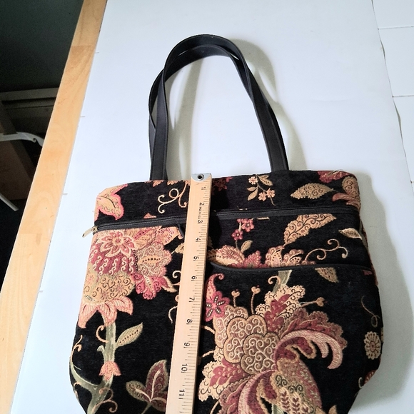 Vintage danny k beverly hills made in the usa tapestry tote bag Floral Purse - Picture 13 of 15
